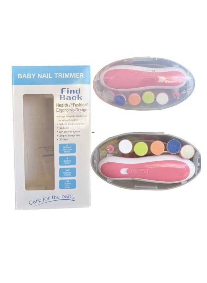 Baby Nail trimmer- find back -  File Drill For Baby No Sharp Claws Hurt, Nail Care Professional Manicure Pedicure System For Beauty Nail Art, 6 In 1 Safety Cutter Trimmer Clipper For Toes And Fingers  - multi colour- care for the baby - Image 3